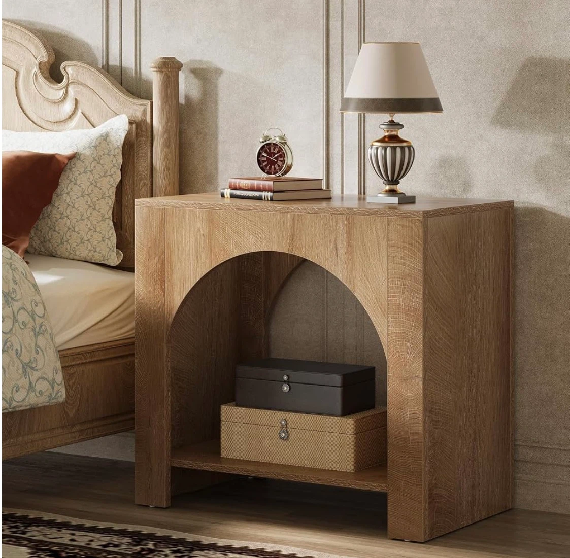 Brand new in box Tribesigns Arched Wood Side Table