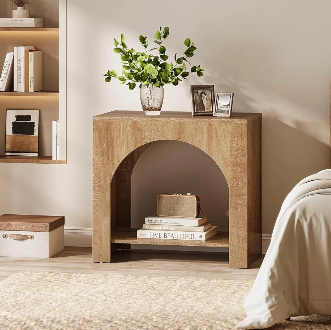 Brand new in box Tribesigns Arched Wood Side Table - photo 3
