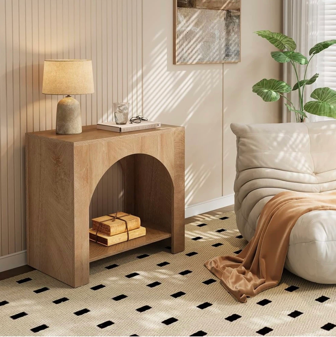 Brand new in box Tribesigns Arched Wood Side Table - photo 4