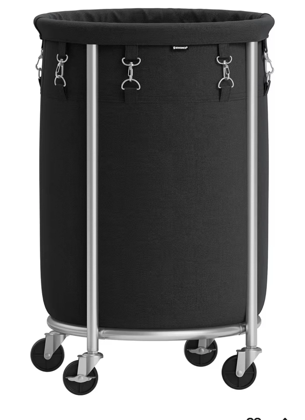 Brand new SONGMICS Laundry Hamper with Wheels - Black - photo 2