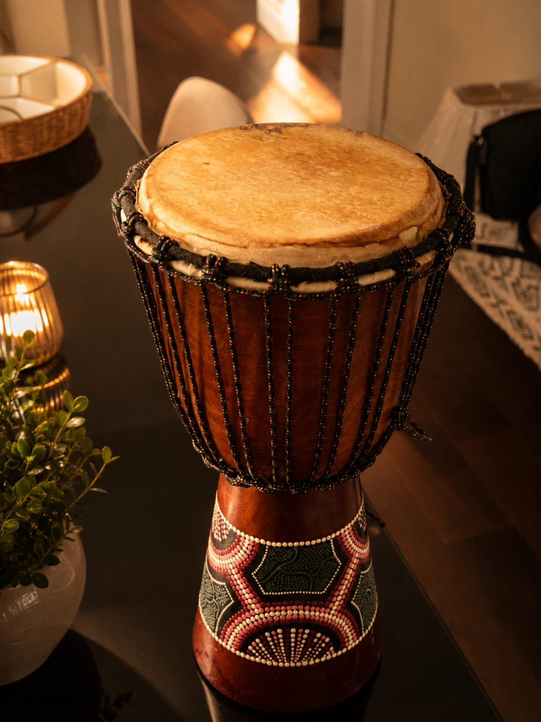 Djembe Drum with Decorative Base - photo 2