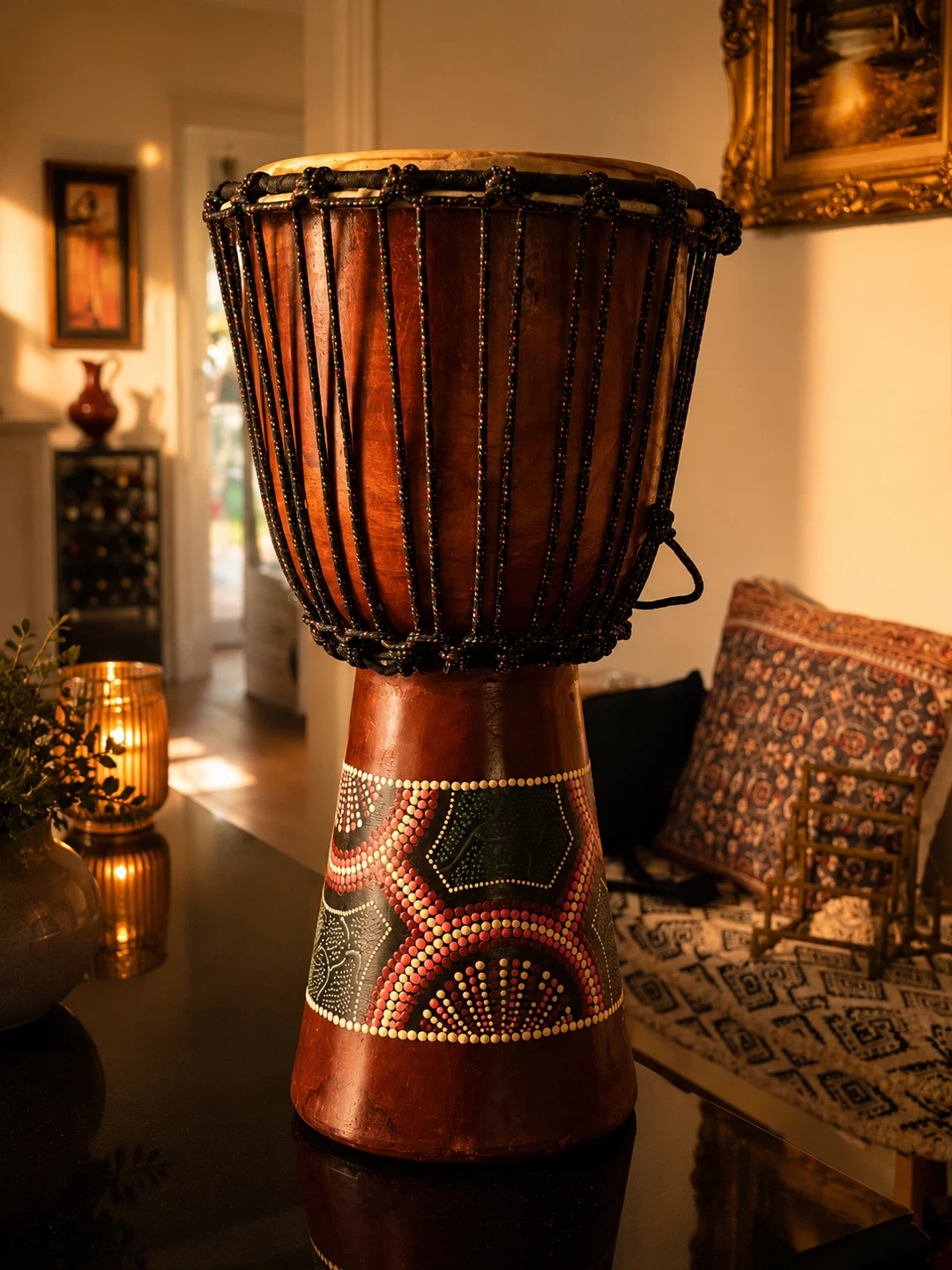 Djembe Drum with Decorative Base - photo 3