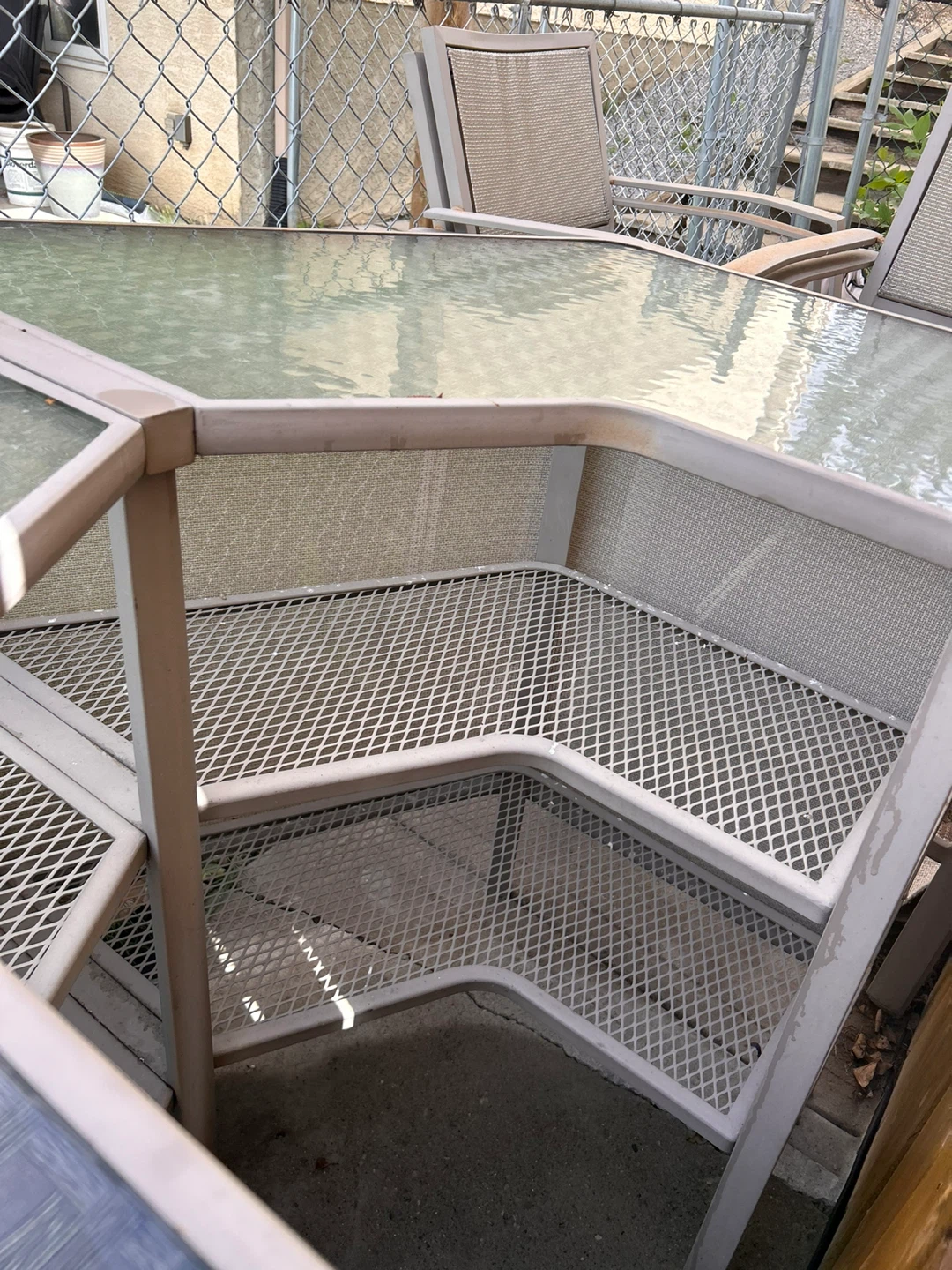 Patio Dining Set with Glass Top Table and Chairs