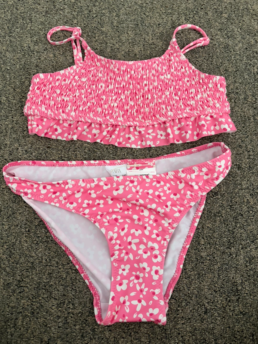 Zara Kids Pink Floral Bikini Swimsuit