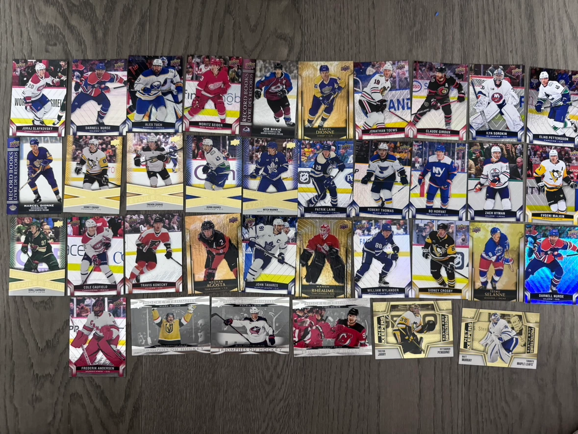 2023–24 Tim Hortons Hockey Card Lot – 36 Cards + Binder