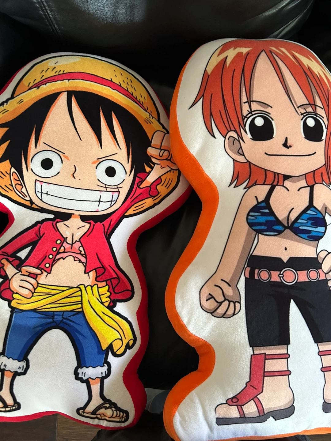 One Piece Luffy and Nami Plush Pillows