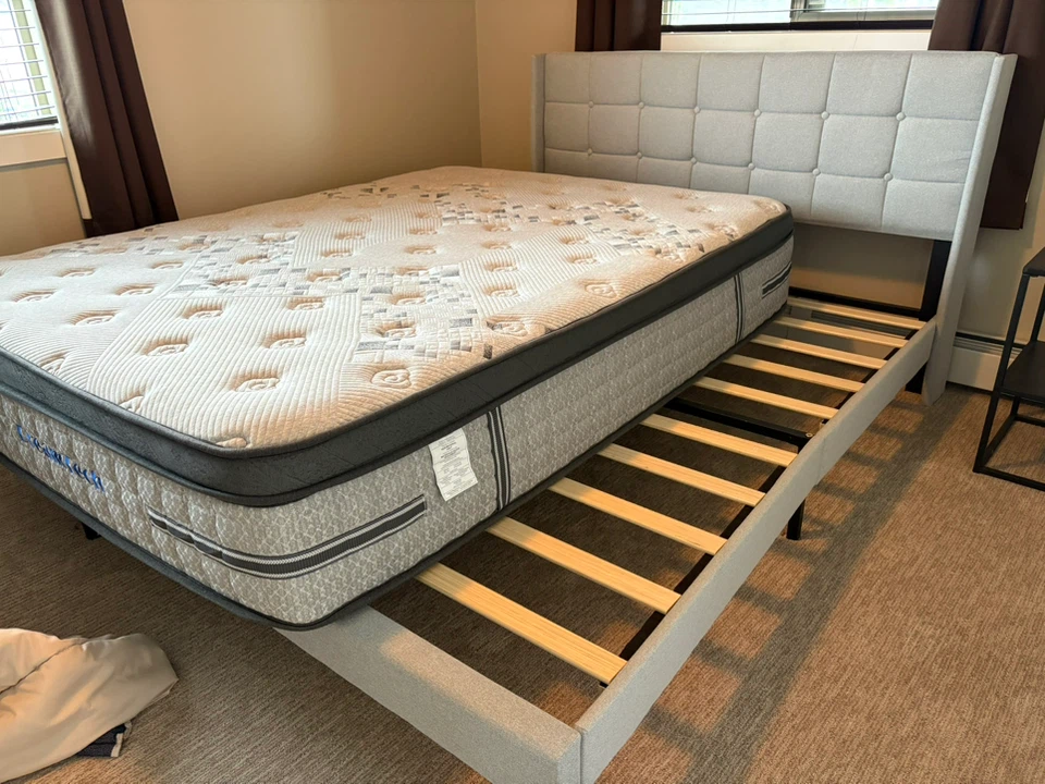 DreamTech Queen Mattress and Upholstered Bed Frame - photo 2
