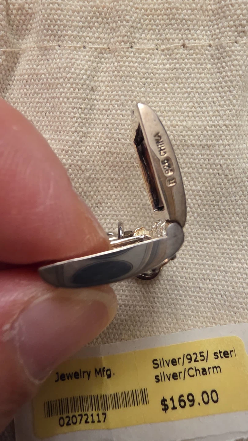 Sterling Silver Charm with Gemstones - photo 2