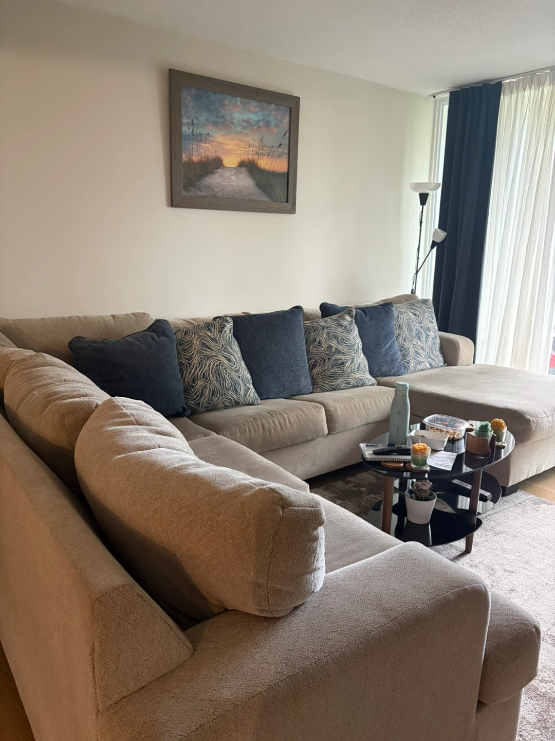 L-Shaped Sectional Sofa with Chaise