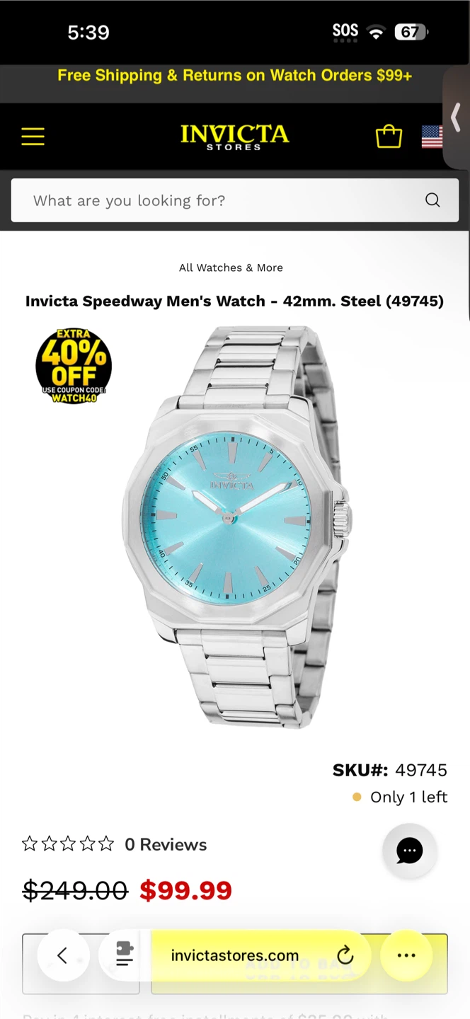 Invicta Speedway Men's Watch - 42mm - photo 2
