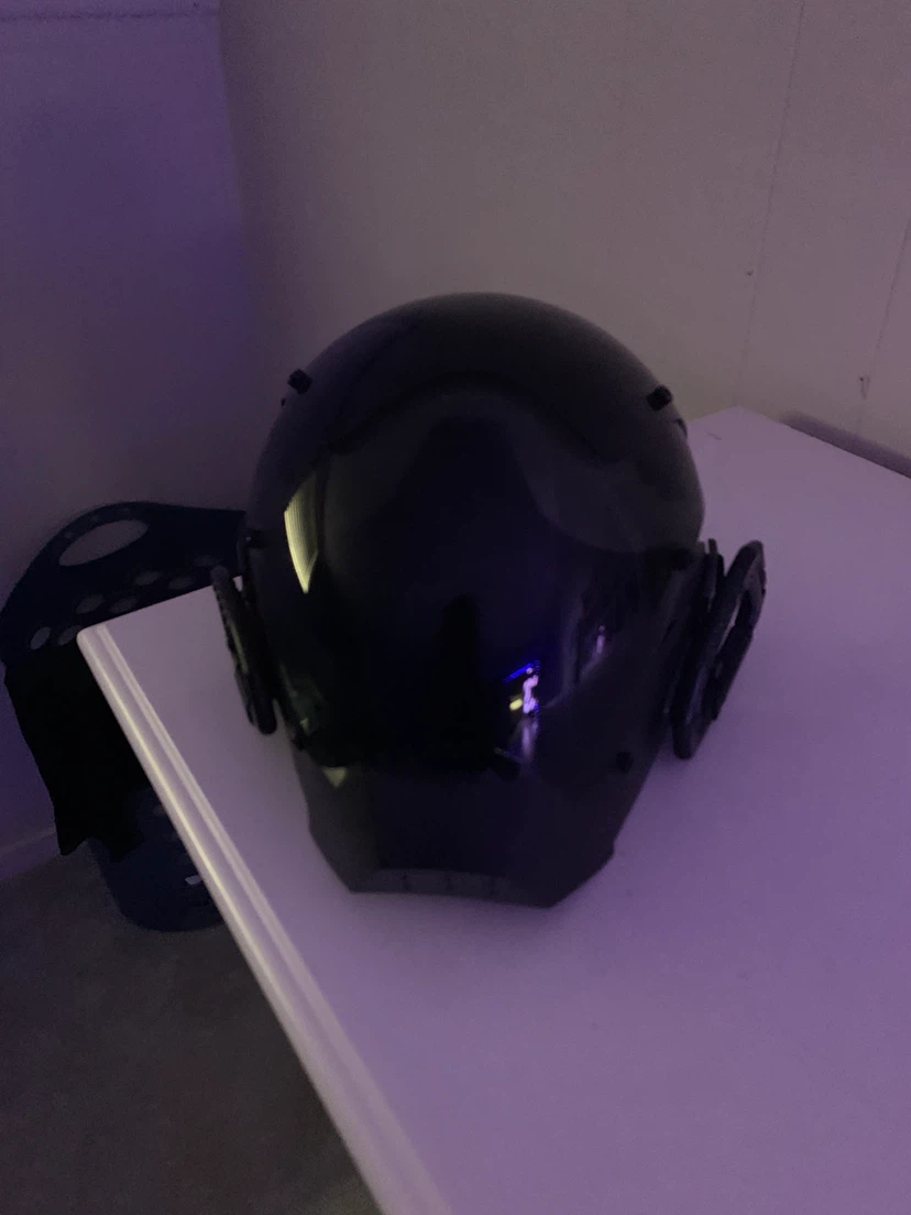 Black Tactical Airsoft Helmet with Visor