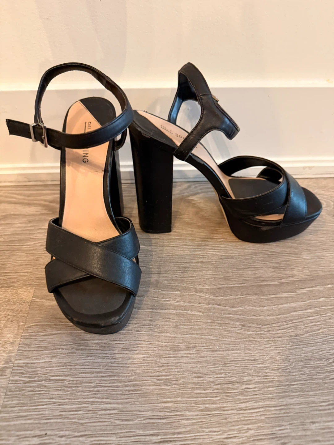 Call It Spring Black Platform High Heels