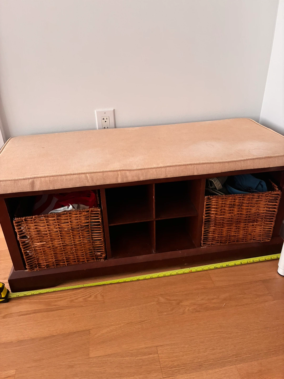 Wooden Entryway Bench with Storage and Cubbies