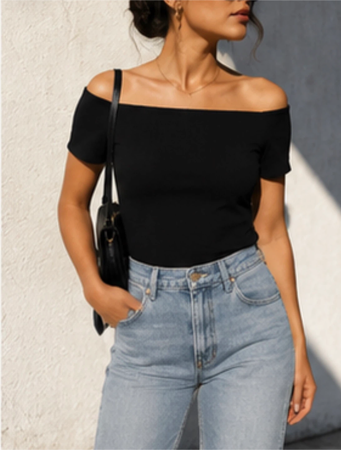 Black Off-the-Shoulder Top