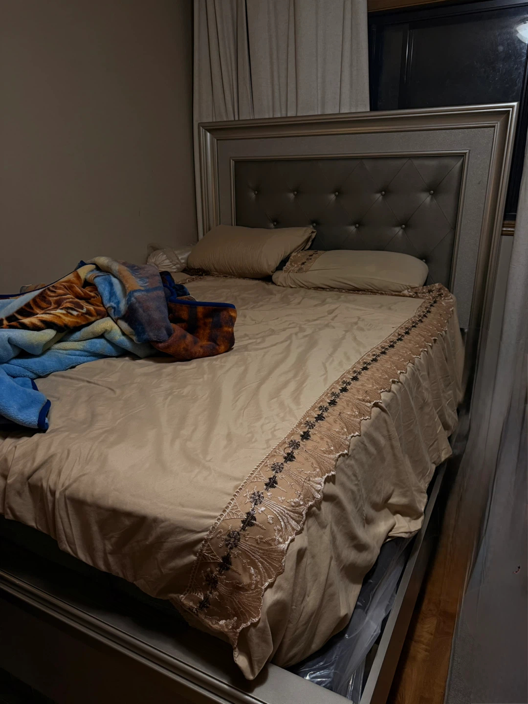 Queen Bed Frame with Headboard and Footboard