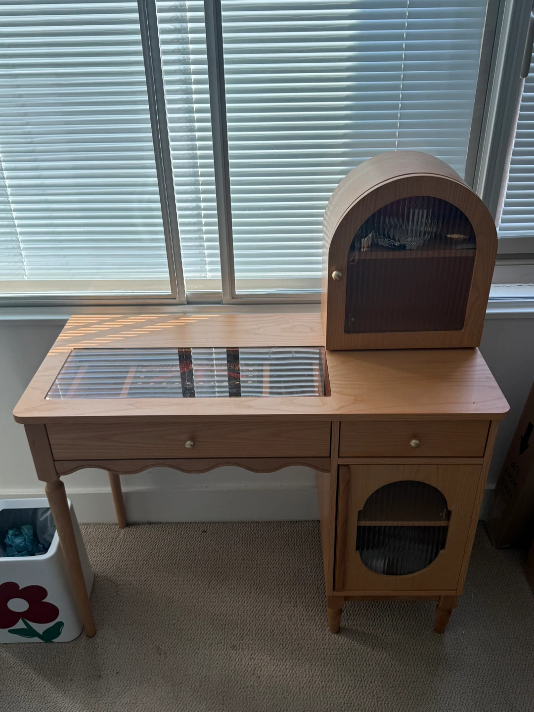 Wooden Vanity with Cabinet and Drawers - photo 2