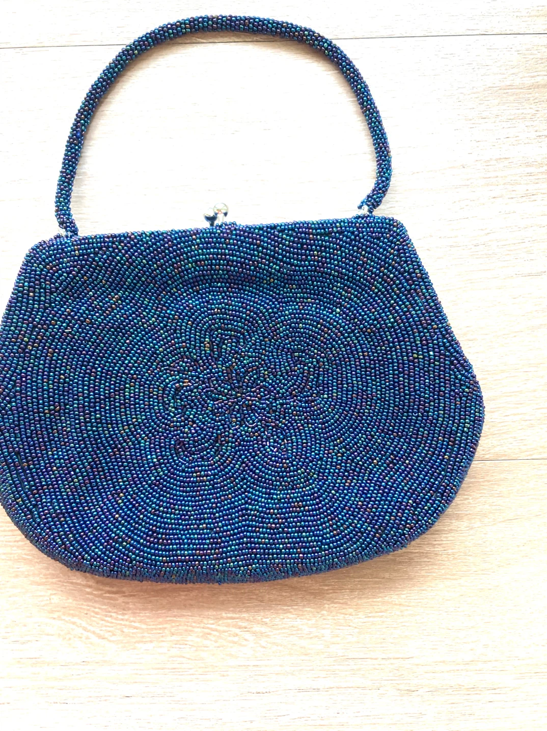 Navy blue Beaded Evening Handbag