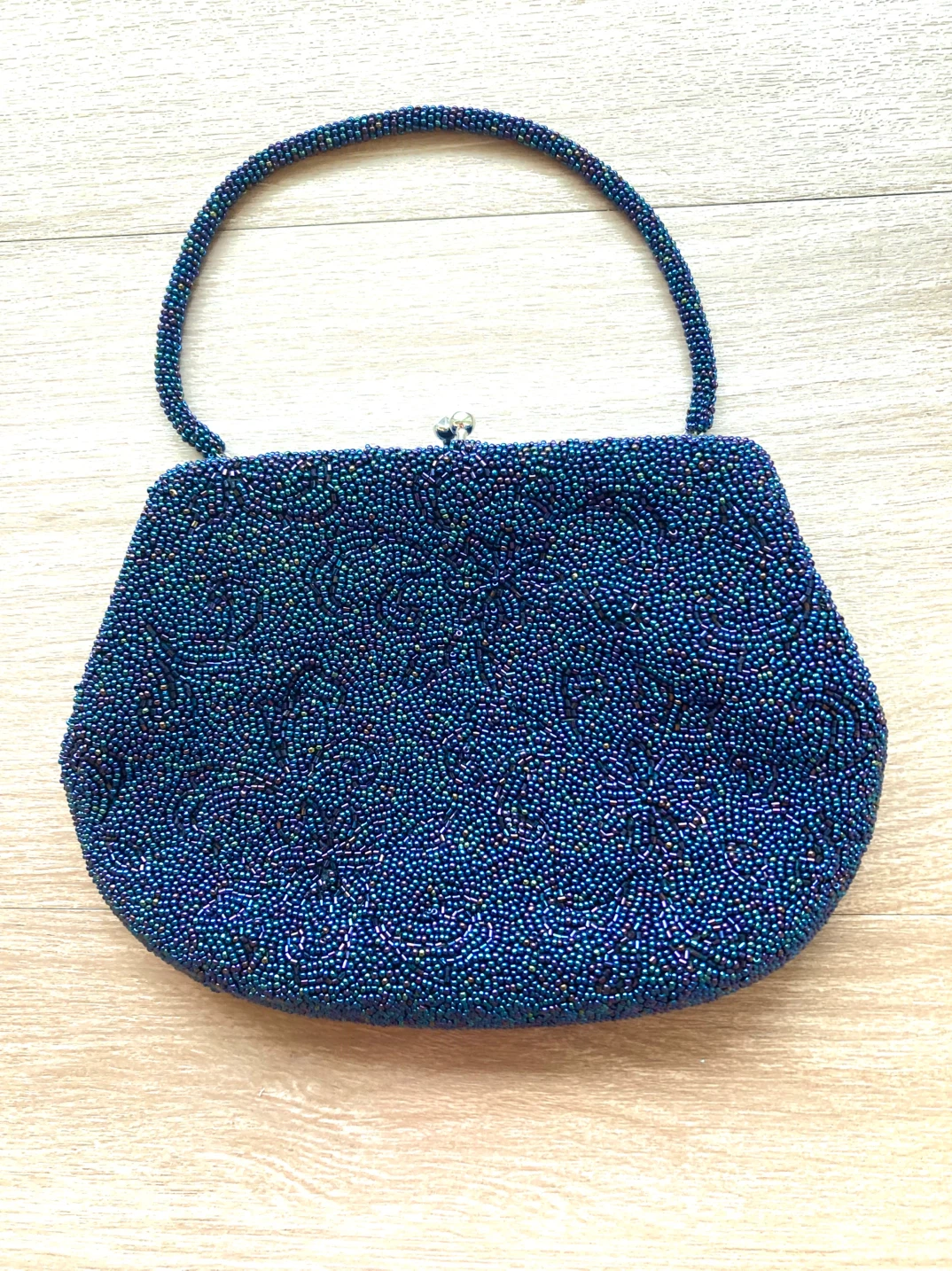 Navy blue Beaded Evening Handbag - photo 2