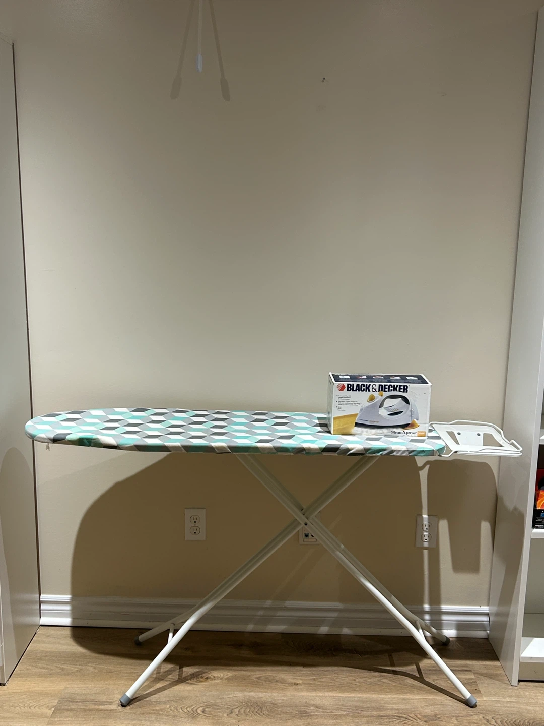 Iron and ironing board