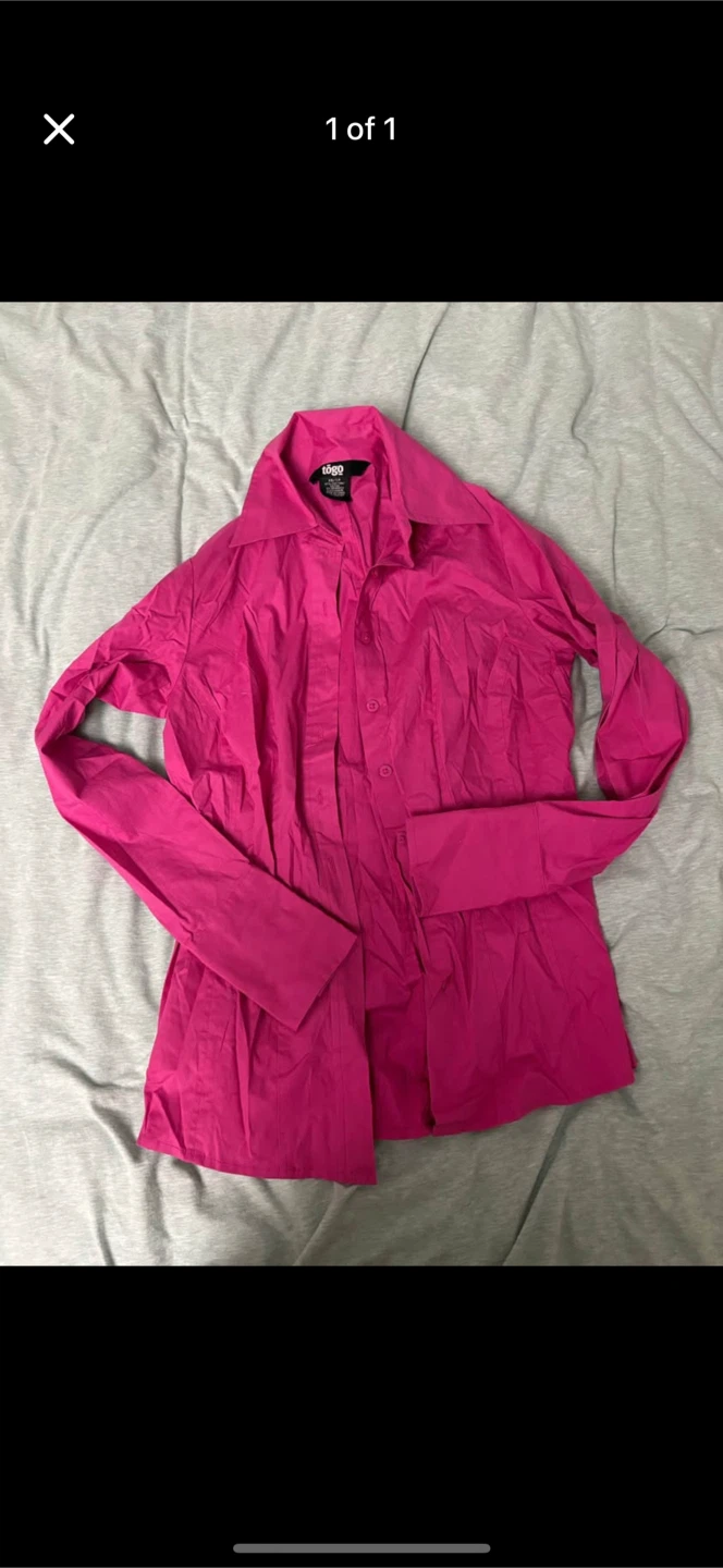 Togo Pink Button-Up Shirt - Size XS women