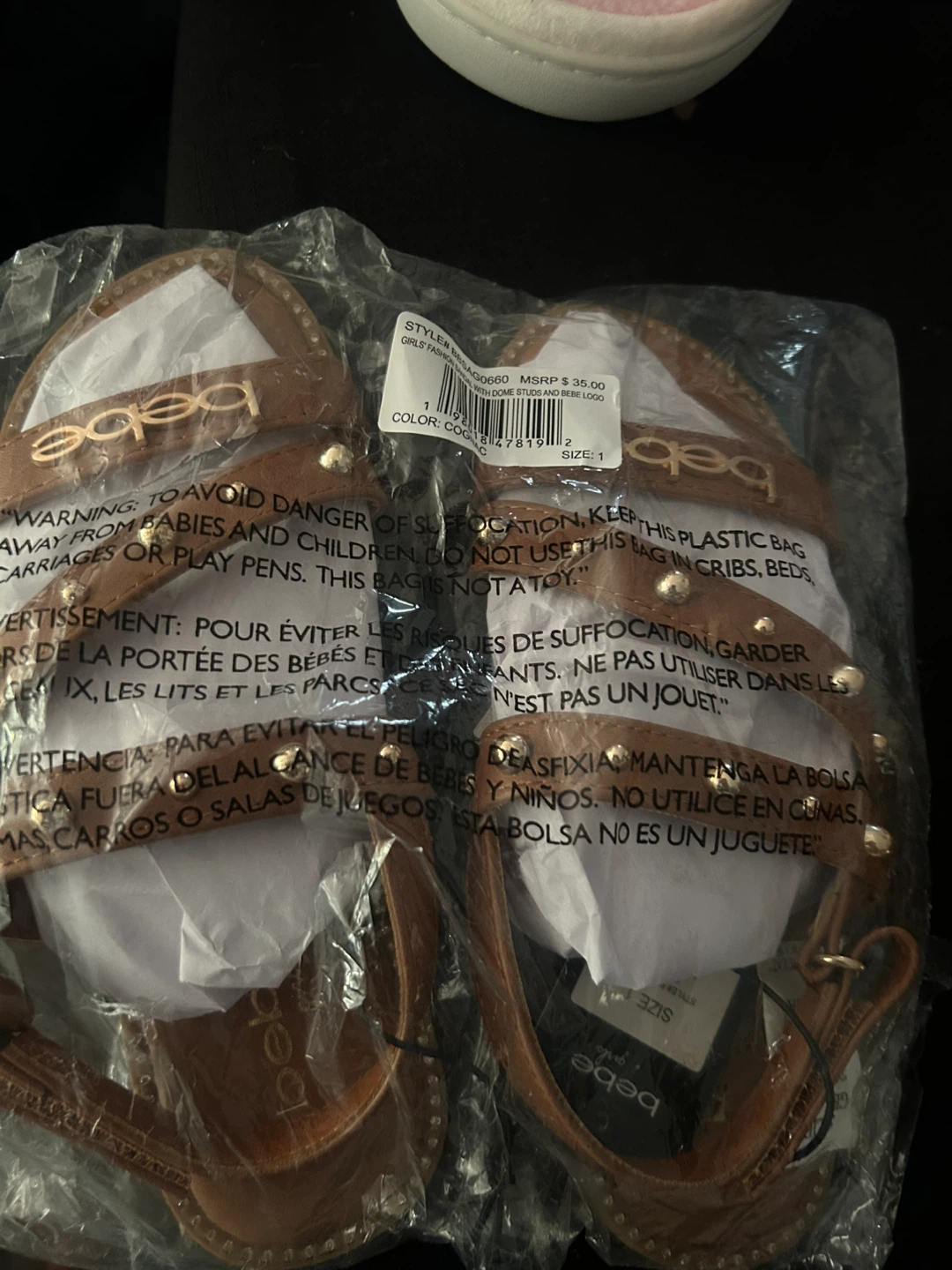 Bebe Girls Fashion Sandals Size 1 and size 3