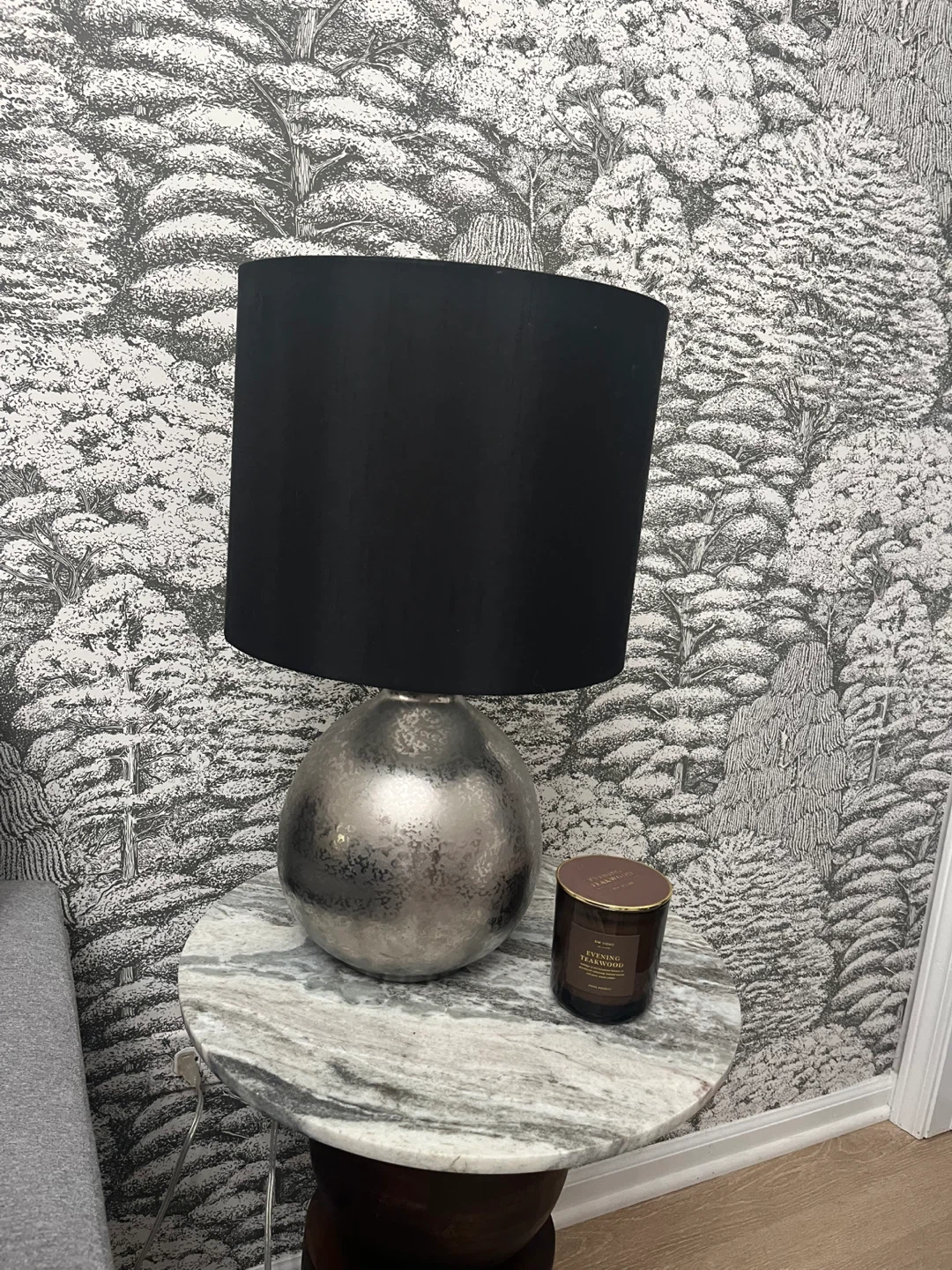 Decorative Table Lamp with Black Shade
