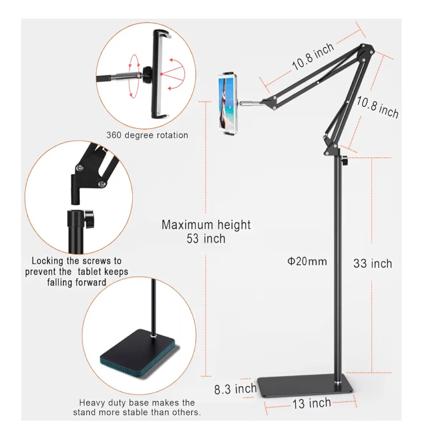 Adjustable Arm Stretchable Stand Holder - photo 2