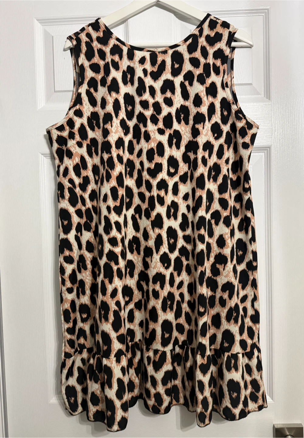 Women's Leopard Print Sleeveless Dress with Bow - photo 2