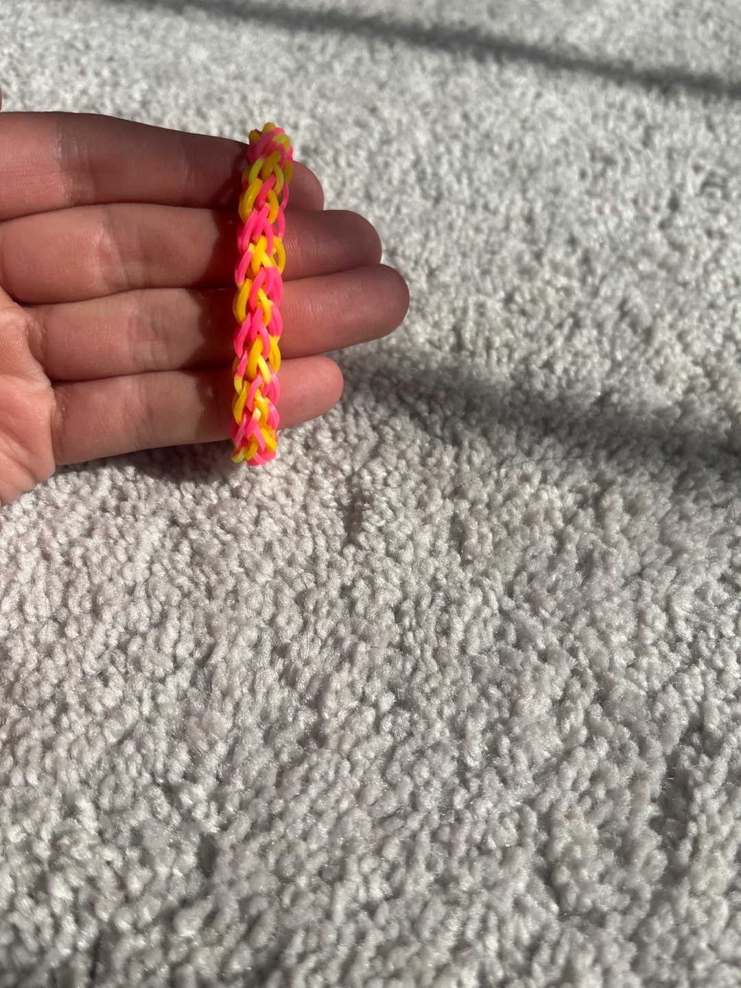 Loom Band Bracelet Pink & Yellow
