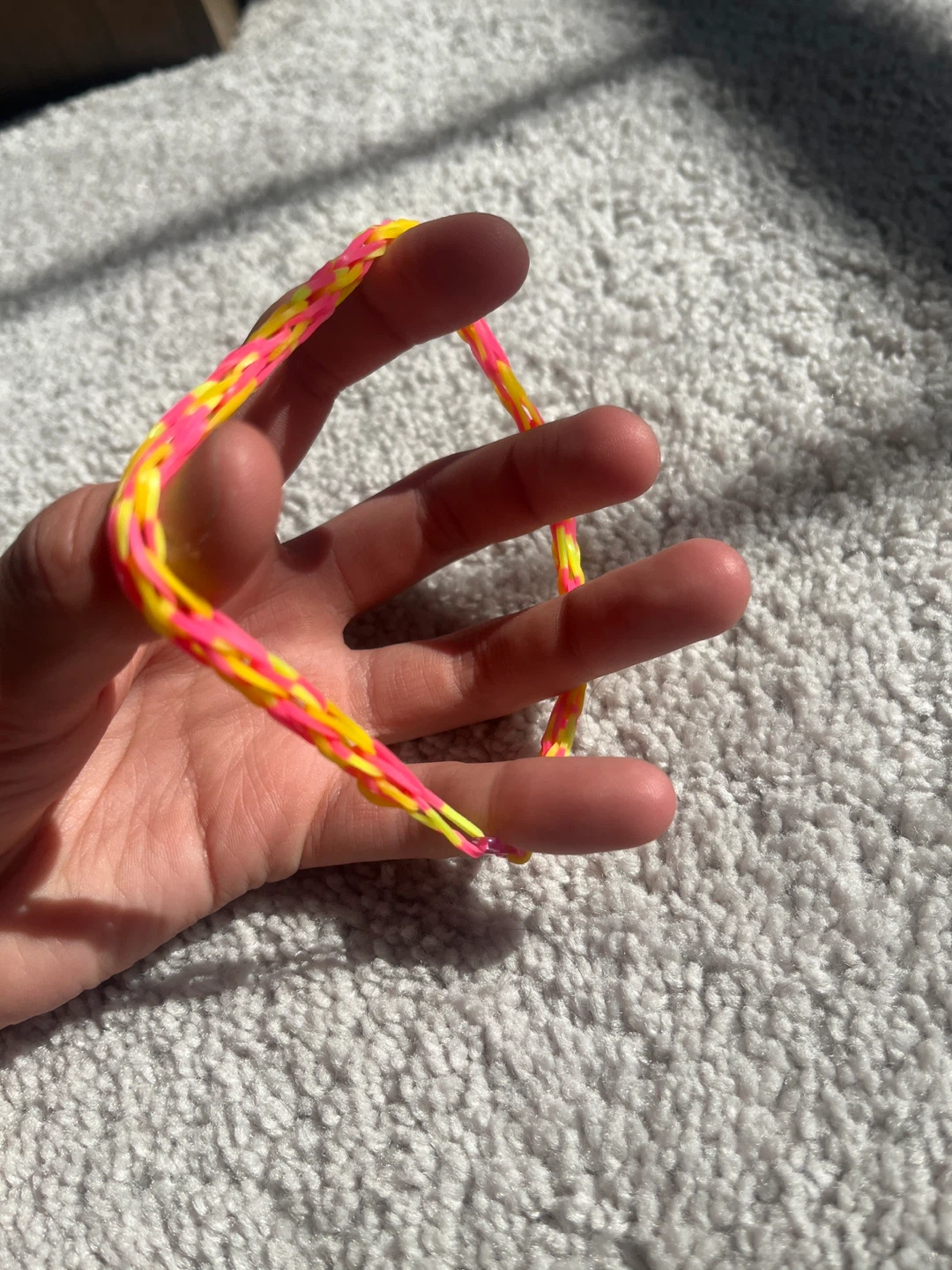 Loom Band Bracelet Pink & Yellow - photo 4