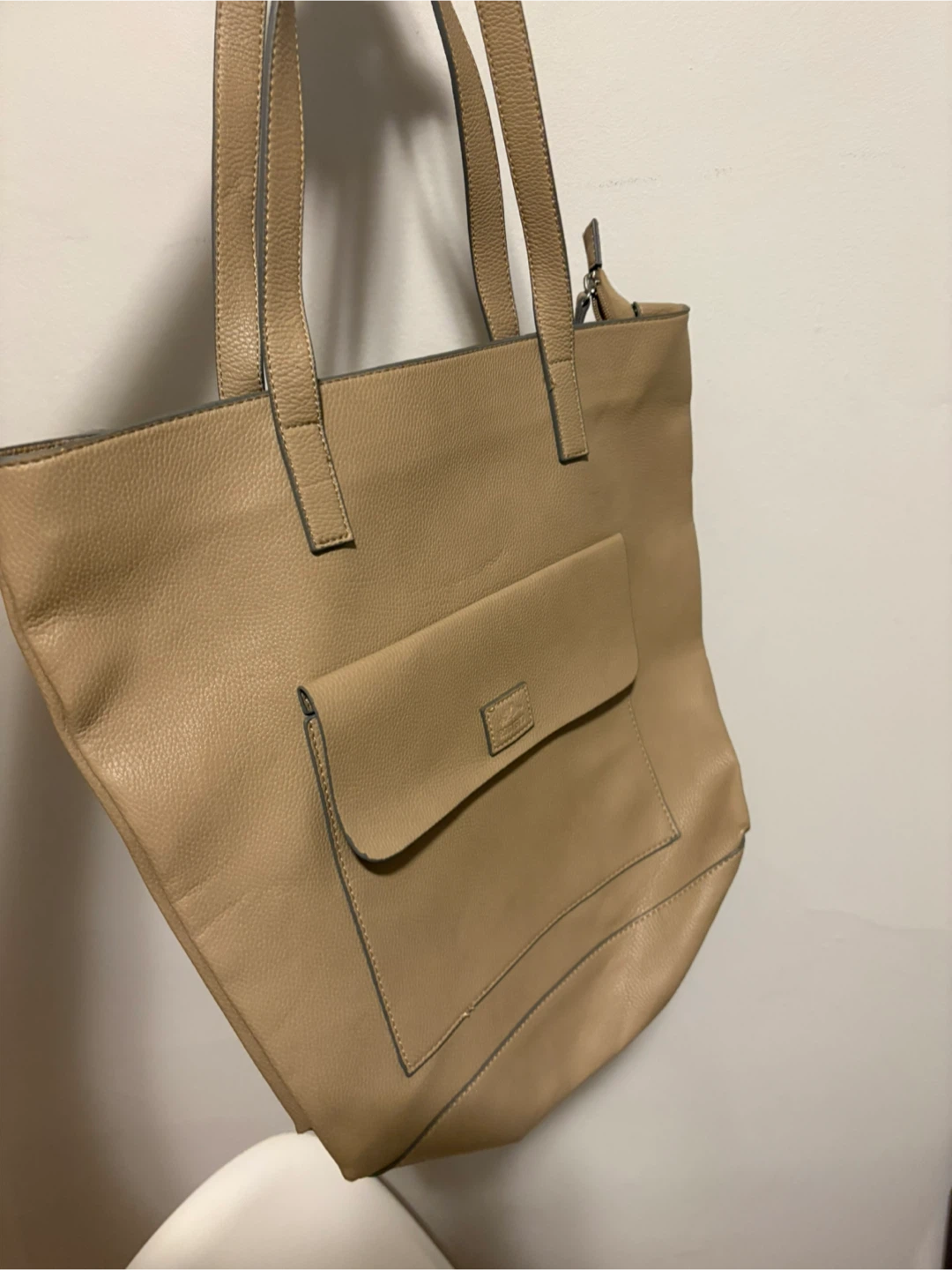 Roots 73 Tan Faux Leather Tote Bag