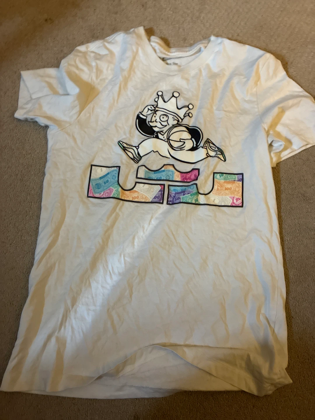 White T-Shirt with LeBron James Graphic