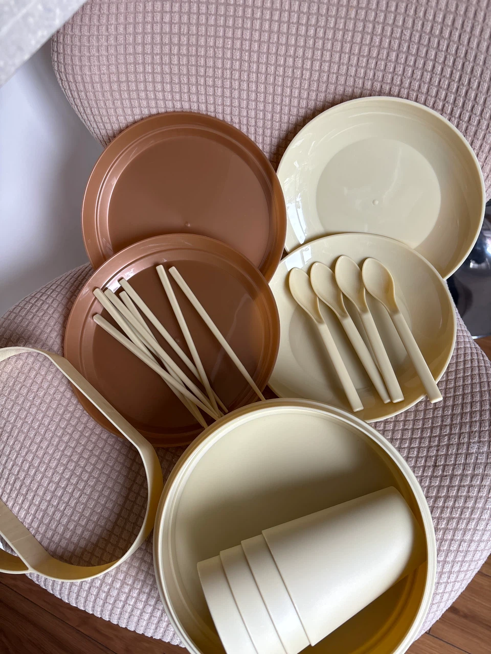 Plastic Picnic Set or camping with Carrying Case - photo 2