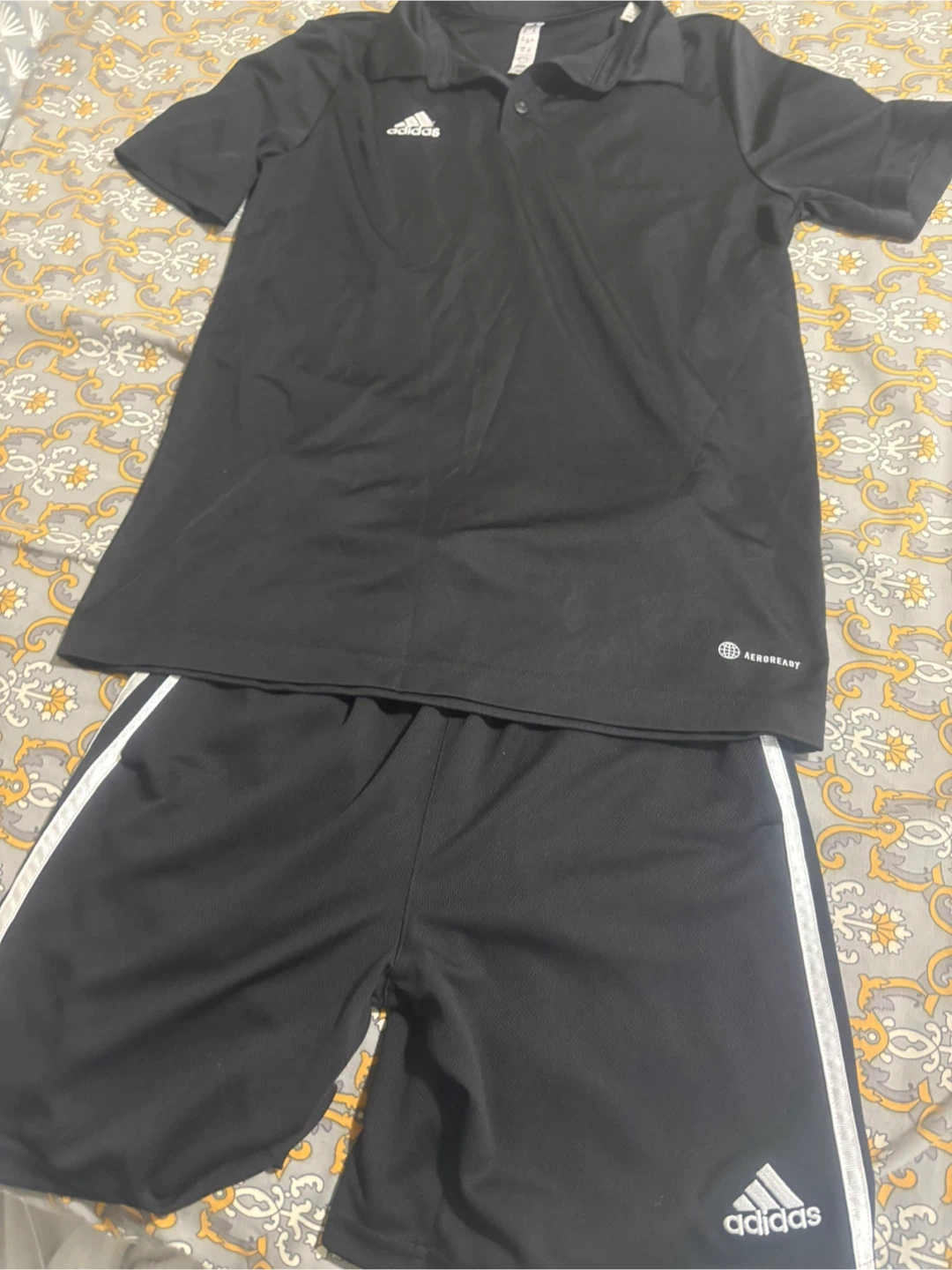 Adidas Black Soccer Set Jersey and Shorts