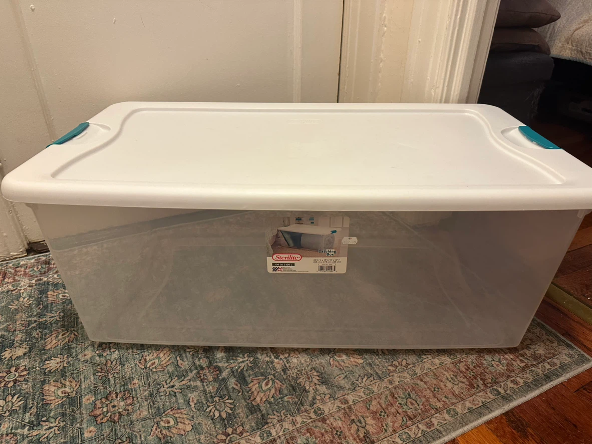 Sterilite 106 Qt Latching Storage Box - White - photo 3