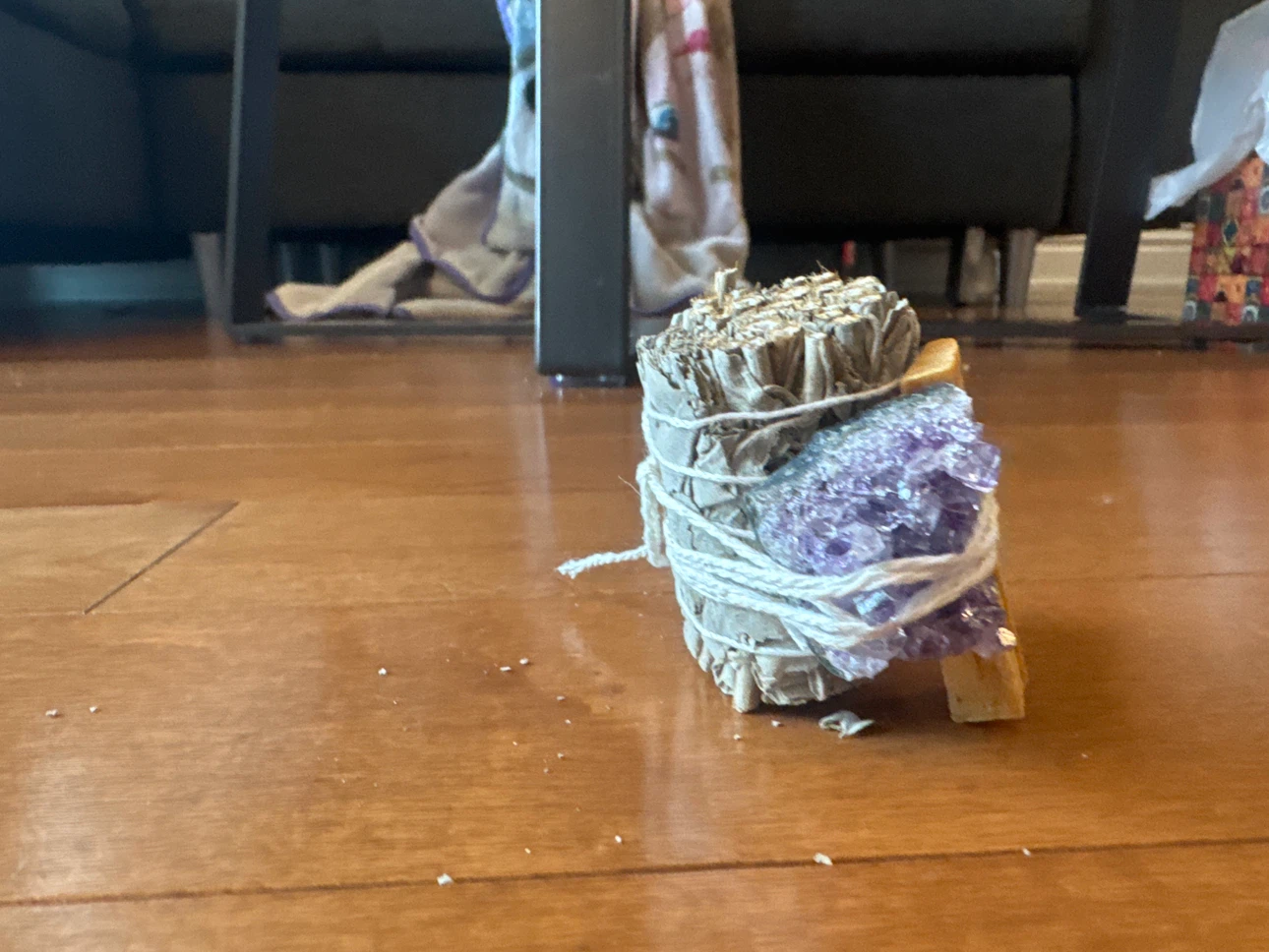 Authentic White Sage, Palo Santo & Natural Amethyst Crystal Set