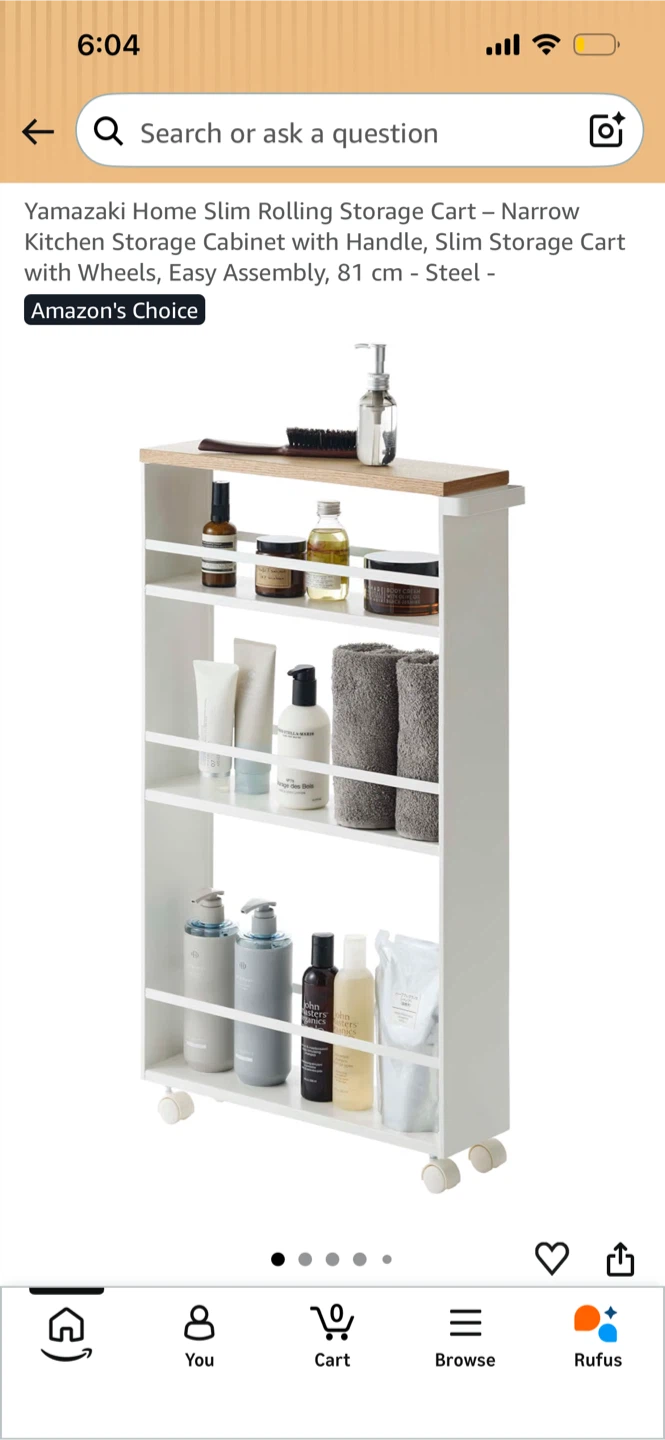 Yamazaki Home Slim Rolling Storage Cart - photo 5