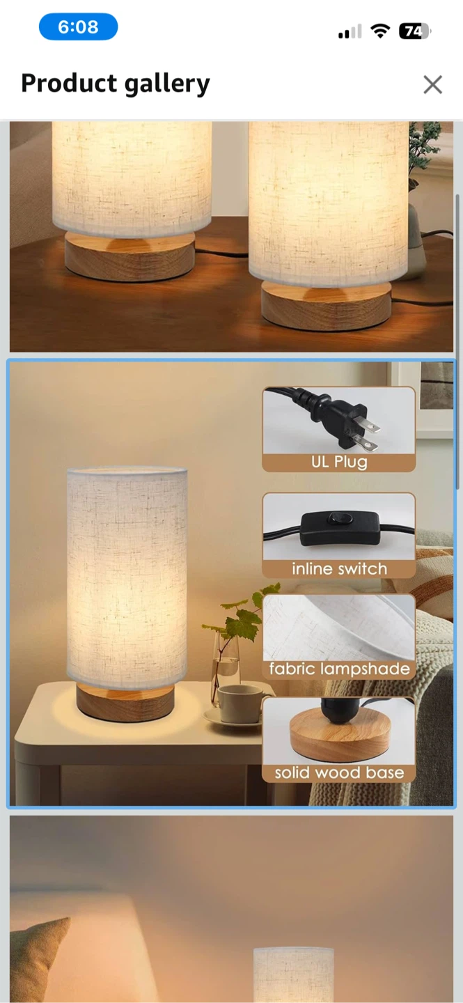 Set of 2 Small LED Lamps - photo 2