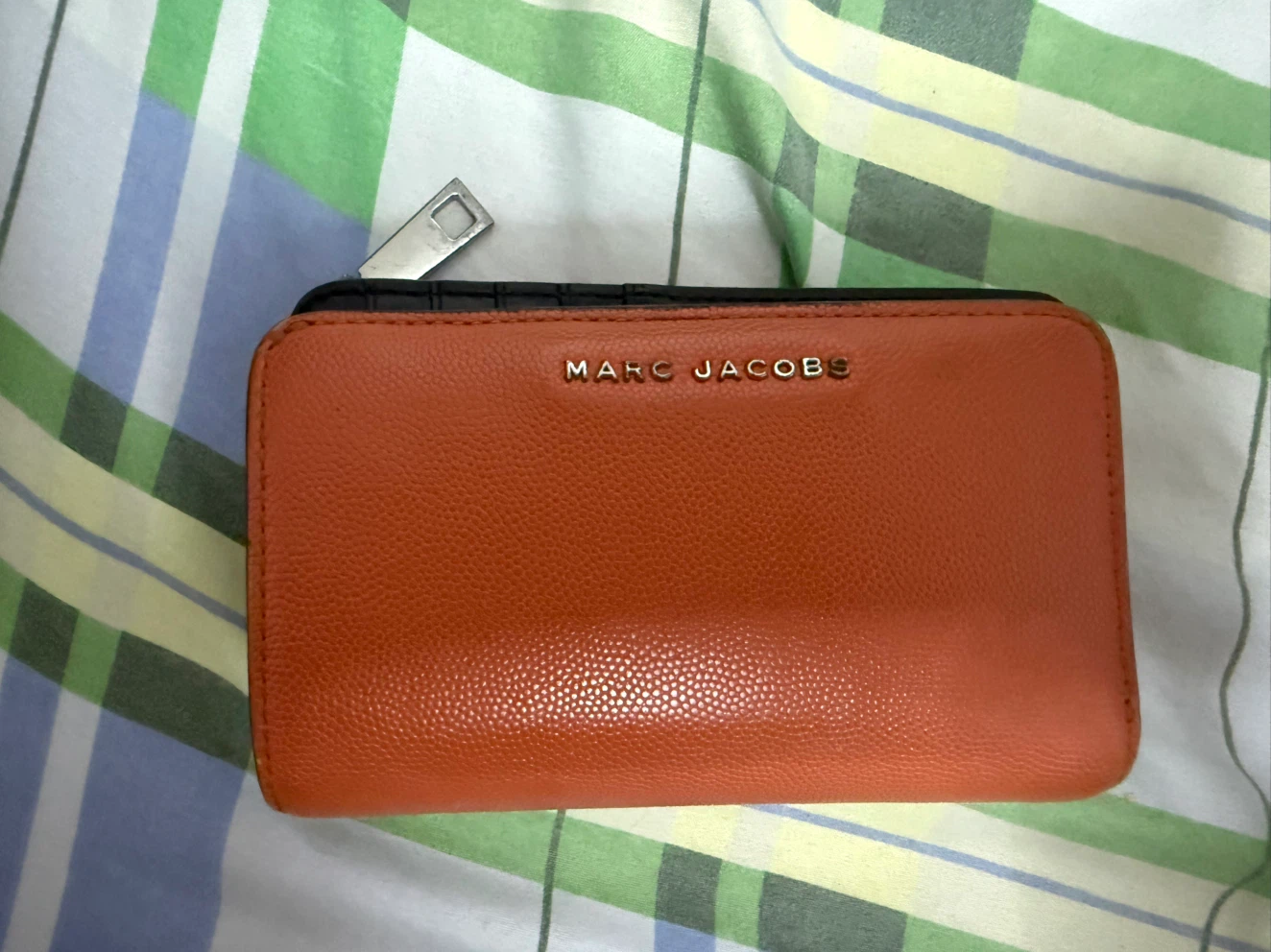 Marc Jacobs Orange Leather Bifold Wallet