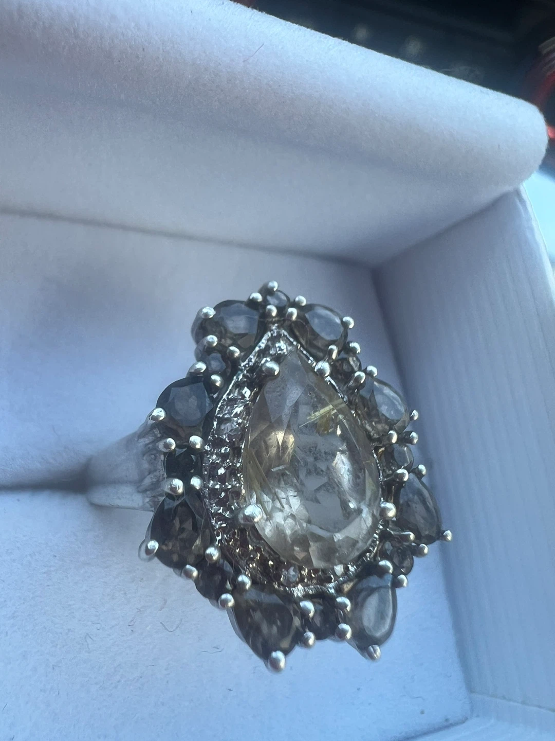 925 silver and smoky citrine ring - photo 2