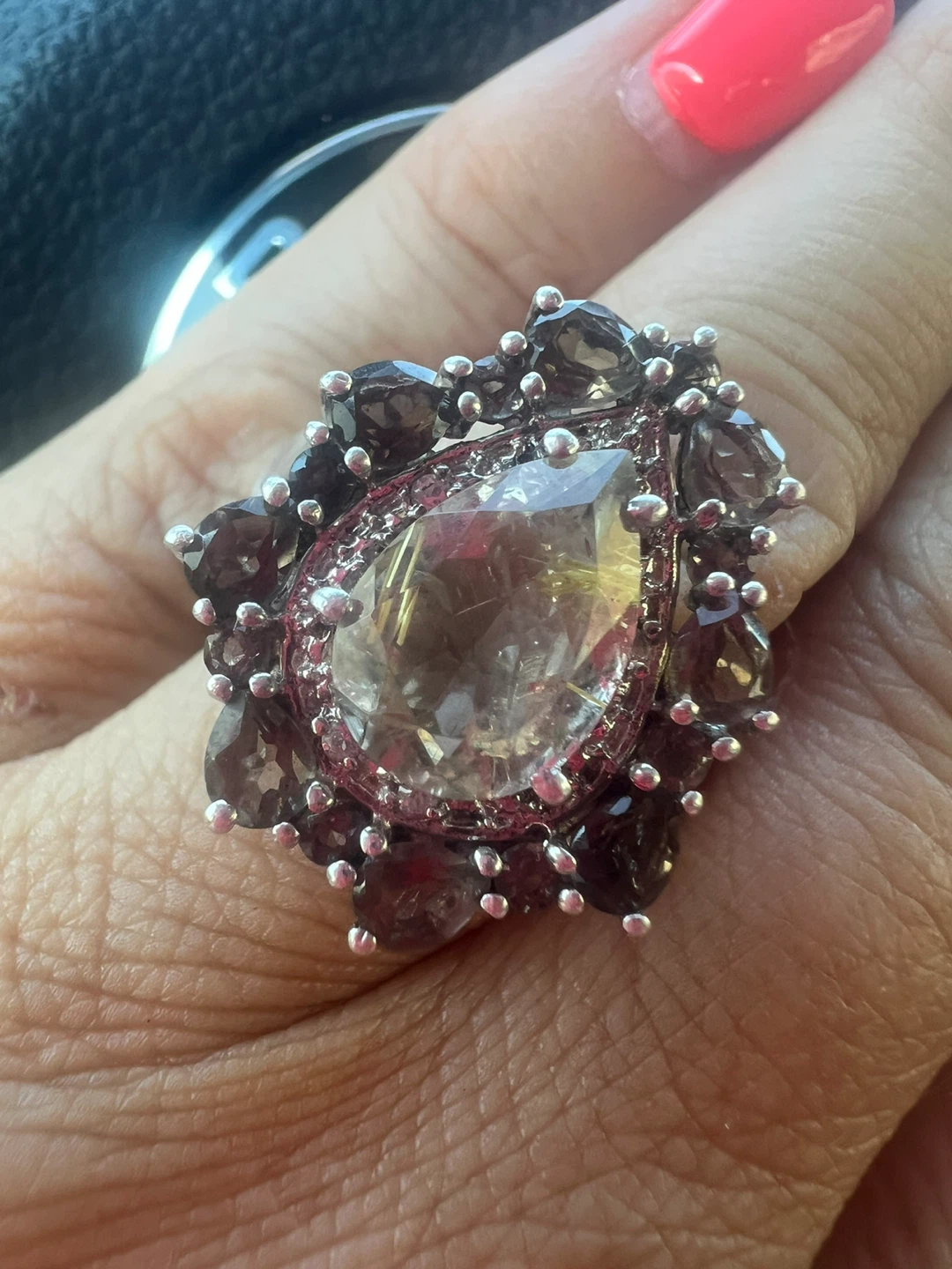 925 silver and smoky citrine ring - photo 4