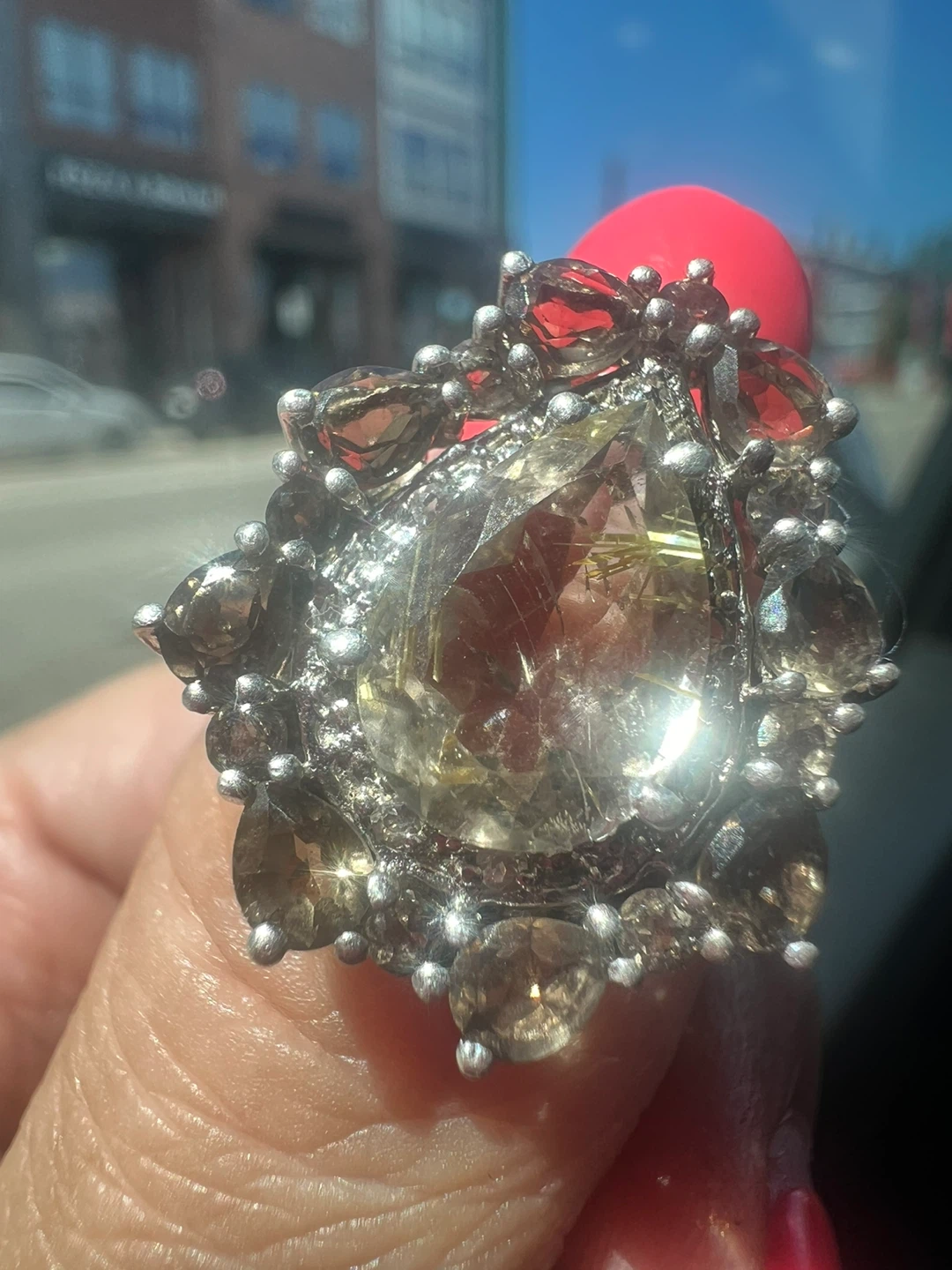 925 silver and smoky citrine ring - photo 5