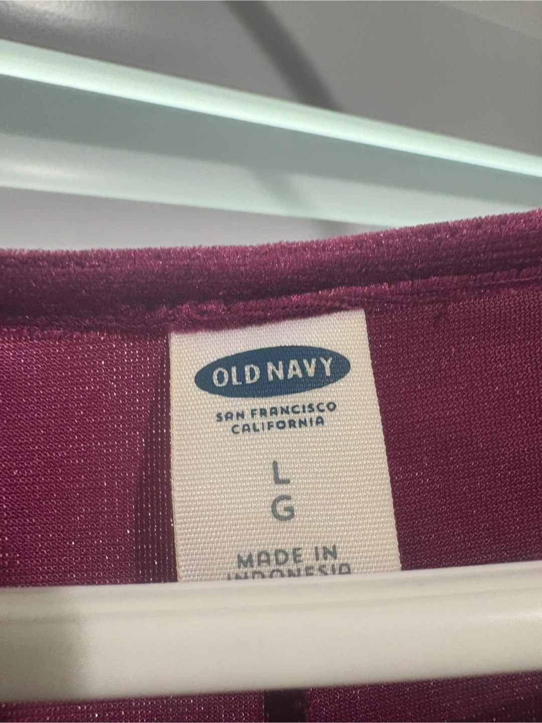 Old Navy Burgundy Velvet Dress - Size L - photo 2