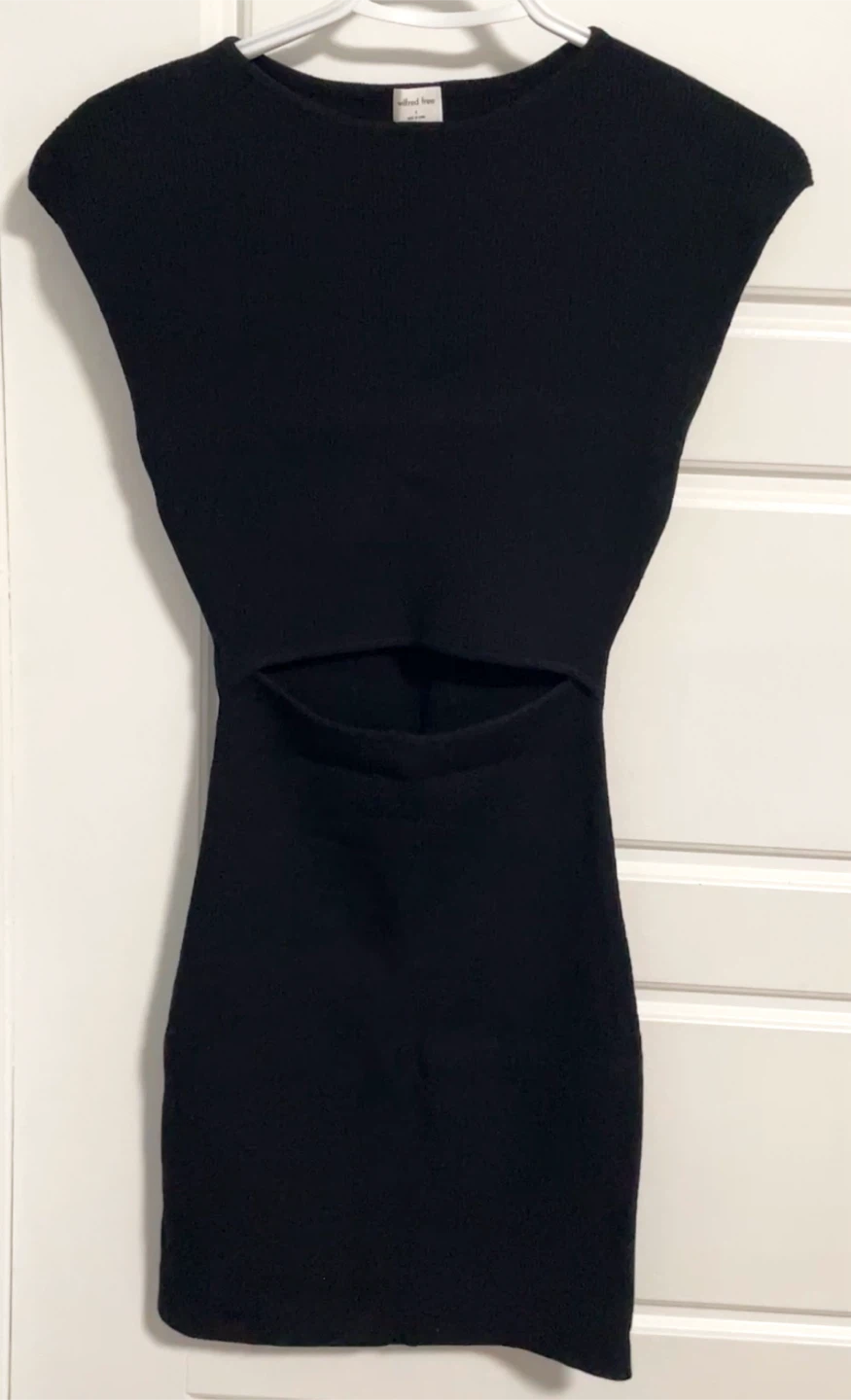 Aritzia Black Cutout Knit Mini Dress - photo 2