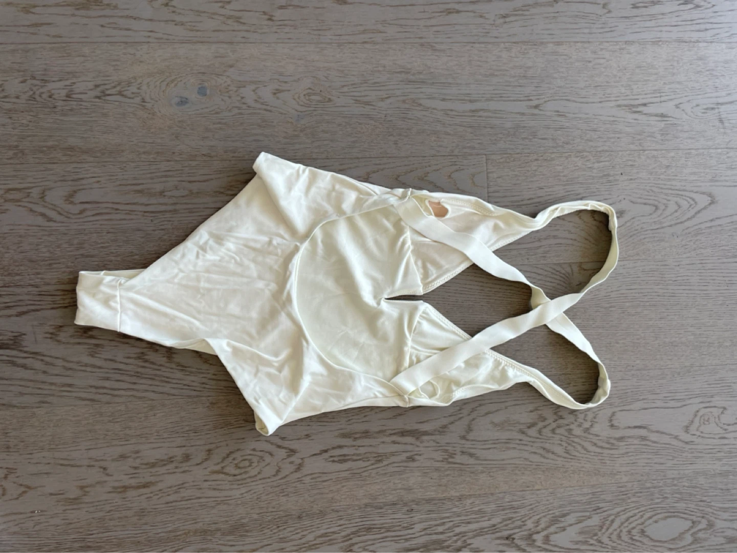 White Criss-Cross One-Piece Swimsuit, S - photo 3