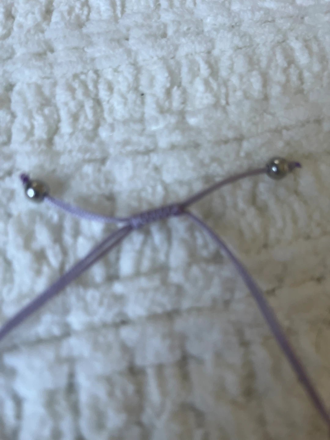 Purple Macrame Bracelet with Flower Charms - photo 2