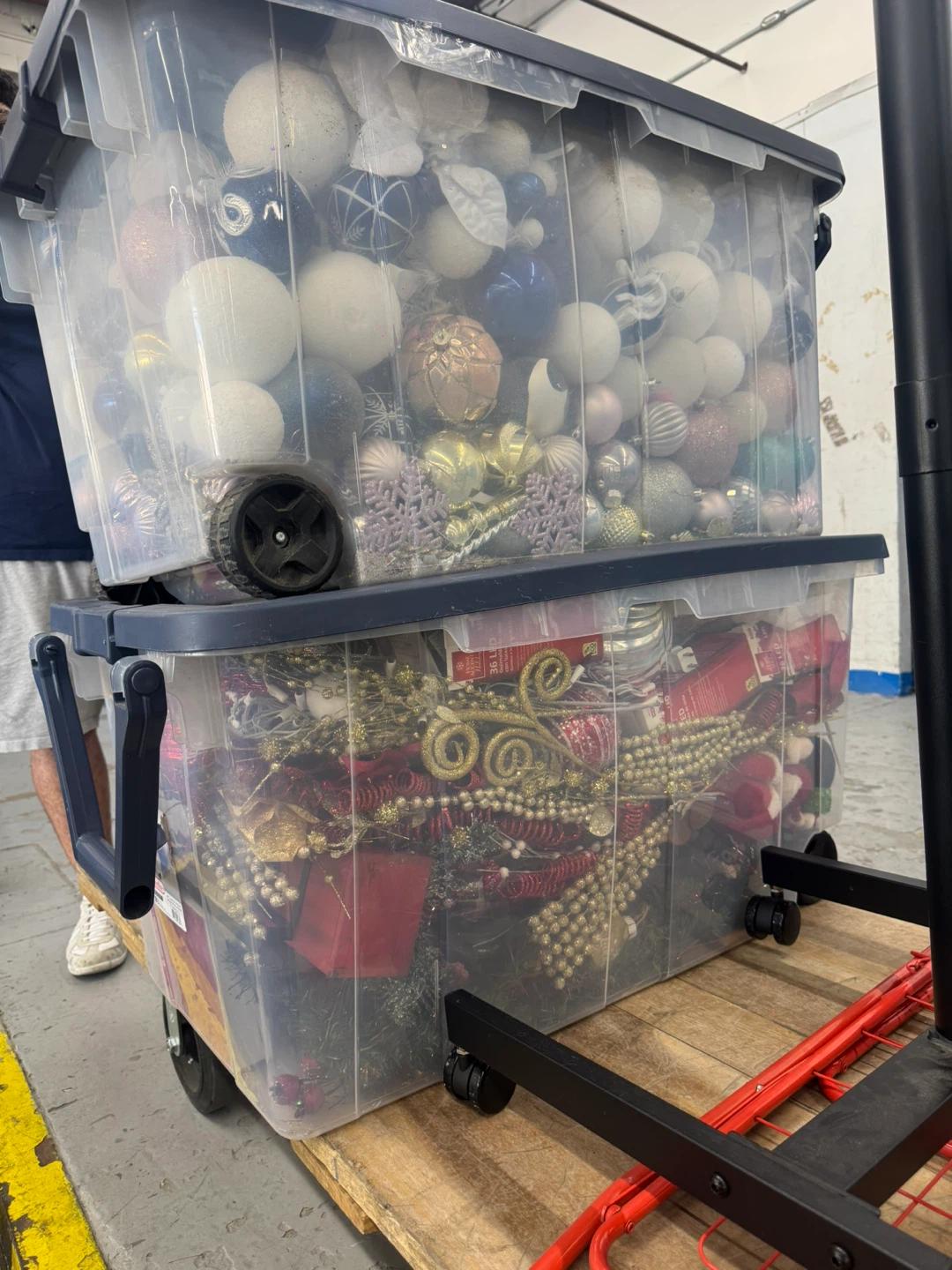 Large Lot of Christmas Ornaments in Storage Bins - photo 4