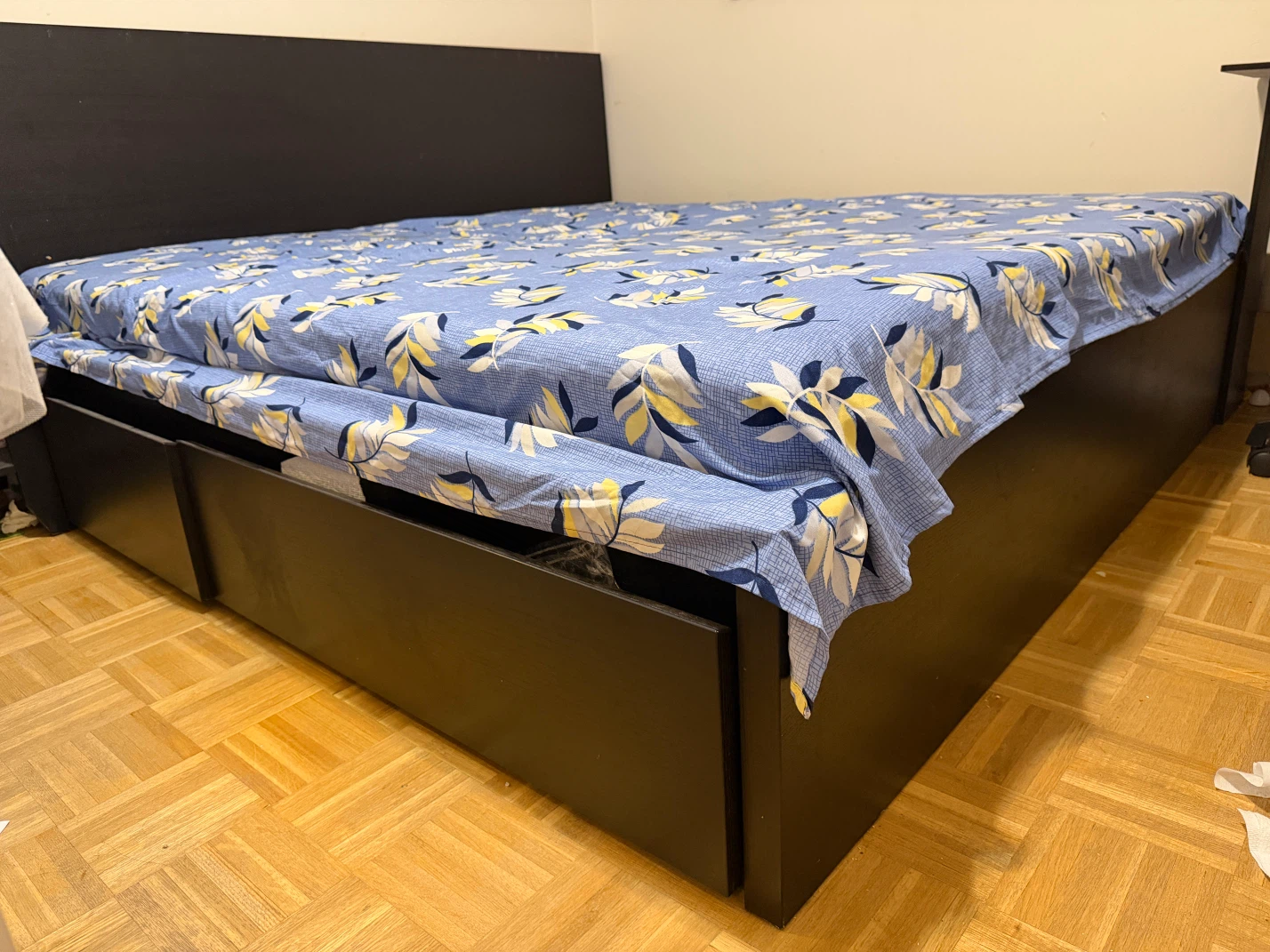 King bed frame with 2 storage boxes - photo 3