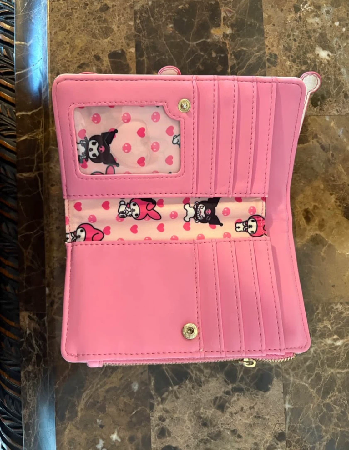 Sanrio Kuromi and My Melody Pink Wallet - photo 2