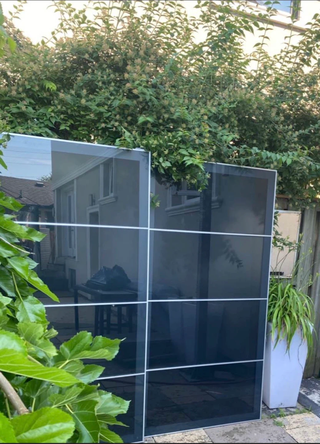 Glass panels sliding doors 48/78”$250